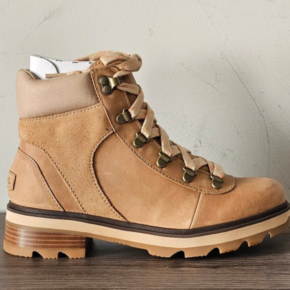 Sorel Women's Lennox Hiker STKD WP Boots Size 10  Tawny Buff NWT - Picture 5 of 8